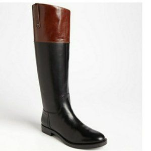 Enzo Angiolini Ellerby Two-Tone Leather Boots